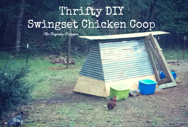 Make A Thrifty Diy Swingset Chicken Coop The Organic Prepper